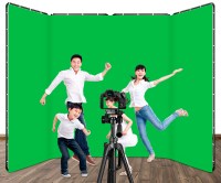 Portable green cloth backstand 026